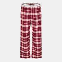 Jack Wills Flnnl Sleep Trsr Ld54 Wine/Pink 