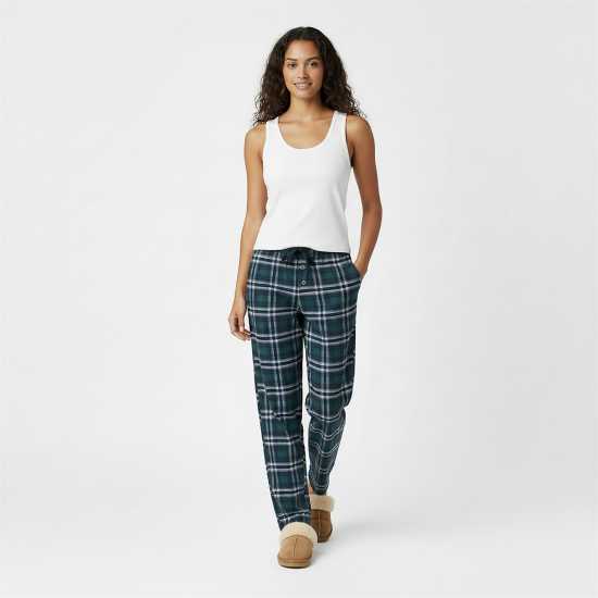 Jack Wills Men's Jw Flannel Check Pyjama Trousers Тъмна смърч 