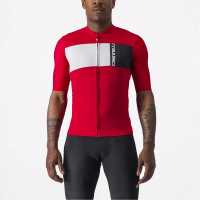 Castelli Prologo 7 Short Sleeve Jersey Red Мъжки ризи