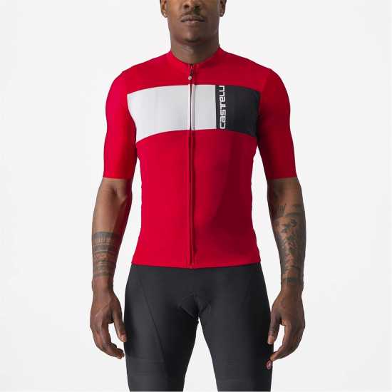 Castelli Prologo 7 Short Sleeve Jersey Червено 