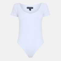 Brave Soul Bodysuit With Gathered Detail Бяло 