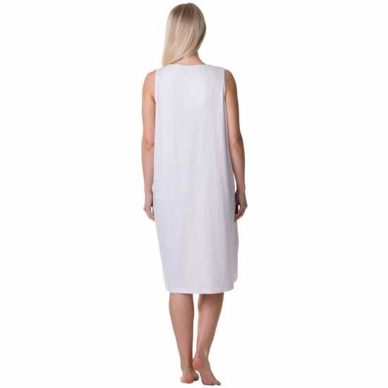 Camille 100% Cotton Sleeveless Polka Dot White Nightdress  Дамски пижами