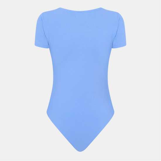 Brave Soul Square Neck T-shirt Bodysuit Ванилово синьо Brave Soul Square Neck T-Shirt Bodysuit Ванилово синьо