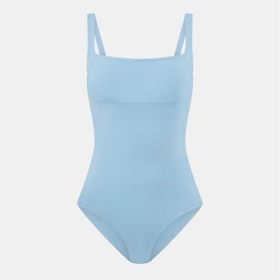 Brave Soul Style Bodysuit With Gathered Bust Пудра Синьо Brave Soul Style Bodysuit With Gathered Bust Пудра Синьо