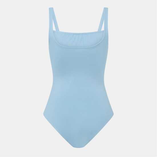 Brave Soul Style Bodysuit With Gathered Bust Пудра Синьо Brave Soul Style Bodysuit With Gathered Bust Пудра Синьо