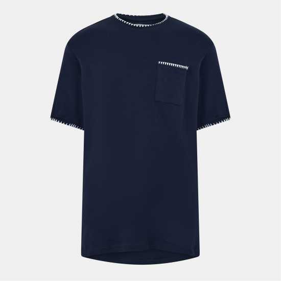 Threadbare Men's Perth Knitted Top Тъмносин/Екрю Threadbare Men's Perth Knitted Top Тъмносин/Екрю