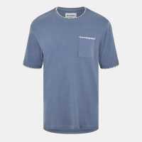 Threadbare Men's Perth Knitted Top Деним/Екрю Threadbare Men's Perth Knitted Top Деним/Екрю