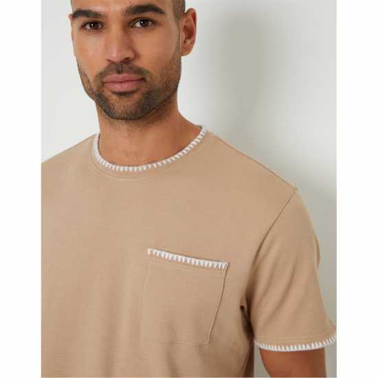 Threadbare Men's Perth Knitted Top Камък/Екрю 