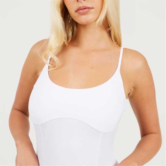 Brave Soul Vest Bodysuit Бяло Brave Soul Vest Bodysuit Бяло