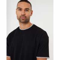 Men's Triangle Knitted Top Черно 