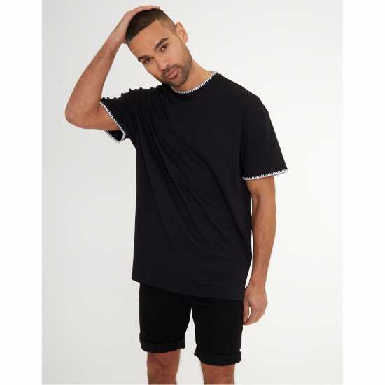 Men's Triangle Knitted Top Черно Men's Triangle Knitted Top Черно