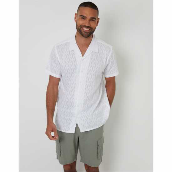 Threadbare Sht Ss Acot Sn99 White Мъжки ризи