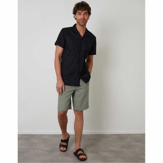 Threadbare Sht Ss Acot Sn99 Black Мъжки ризи