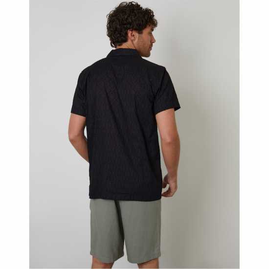 Threadbare Sht Ss Acot Sn99 Black Мъжки ризи