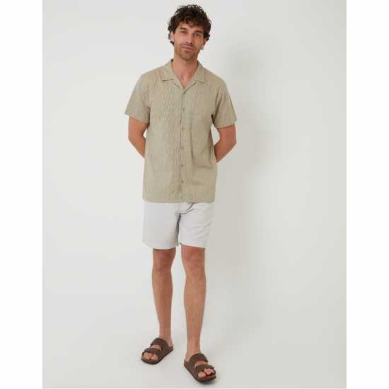 Threadbare Sht Ss Acot Sn99 Stone Мъжки ризи