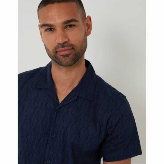 Threadbare Sht Ss Acot Sn99 Navy Мъжки ризи