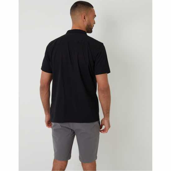 Threadbare Sht Ss Urmston Sn99 Black Мъжки ризи