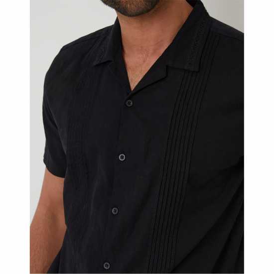 Threadbare Sht Ss Urmston Sn99 Black Мъжки ризи