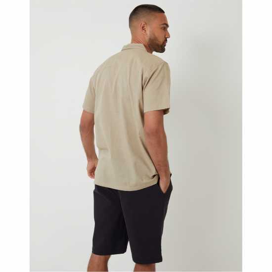 Threadbare Sht Ss Urmston Sn99 Stone Мъжки ризи