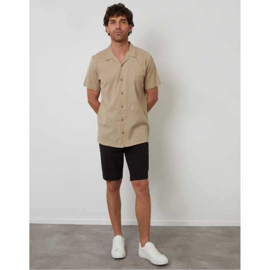 Threadbare Sht Ss Sago Sn99 Stone Мъжки ризи