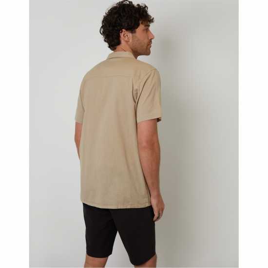 Threadbare Sht Ss Sago Sn99 Stone Мъжки ризи