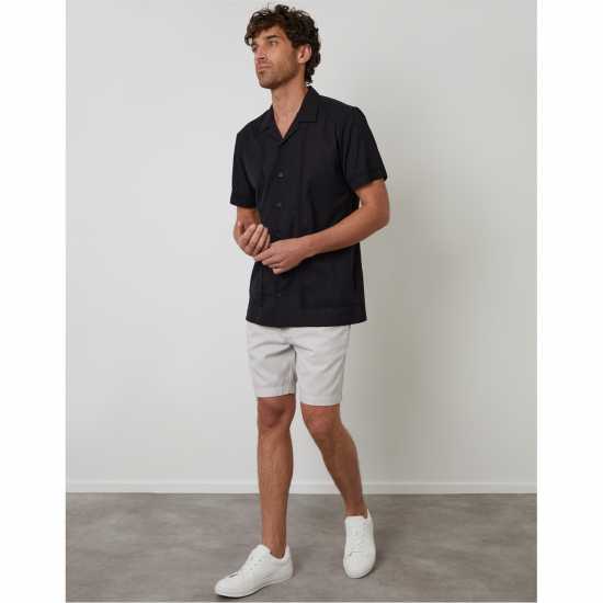 Threadbare Sht Ss Rallie Sn99 Black Мъжки ризи