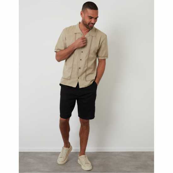 Мъжки ризи Threadbare Sht Ss Rallie Sn99 Stone Threadbare Sht Ss Rallie Sn99 Stone Мъжки ризи