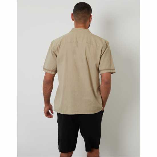 Мъжки ризи Threadbare Sht Ss Rallie Sn99 Stone Threadbare Sht Ss Rallie Sn99 Stone Мъжки ризи