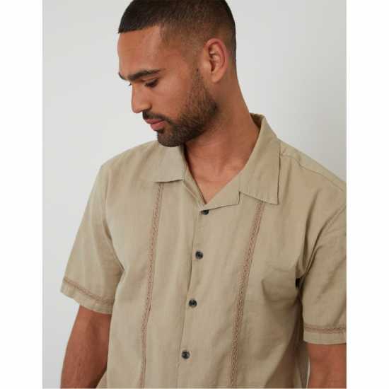 Мъжки ризи Threadbare Sht Ss Rallie Sn99 Stone Threadbare Sht Ss Rallie Sn99 Stone Мъжки ризи