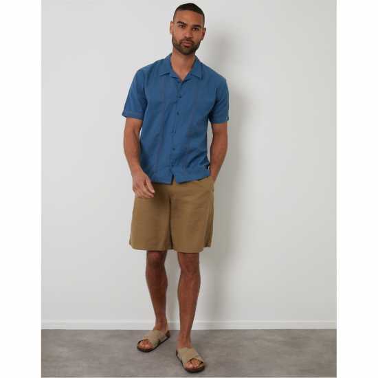 Threadbare Sht Ss Rallie Sn99 Denim Мъжки ризи