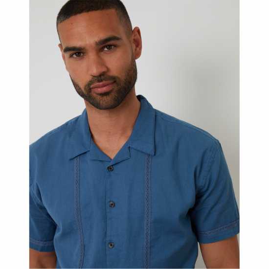 Threadbare Sht Ss Rallie Sn99 Denim Мъжки ризи