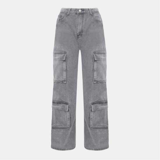 Cargo Pocket Detail Jeans  