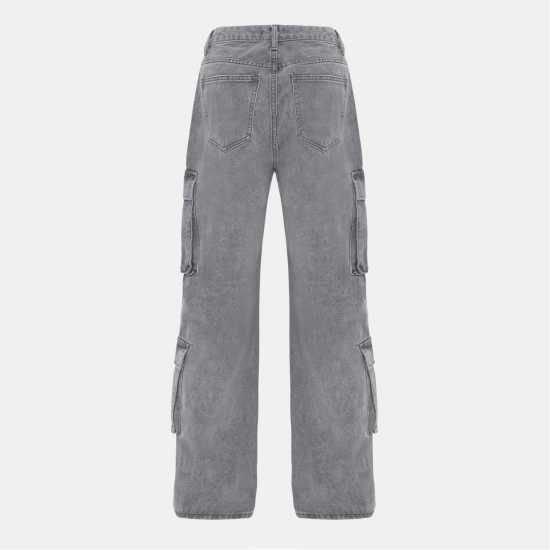 Cargo Pocket Detail Jeans  