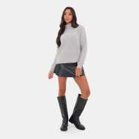 Плетен Пуловер I Saw It First High Neck Knit Jumper Сиво 