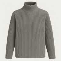 I Saw It First Zip Neck Jumper Grey 