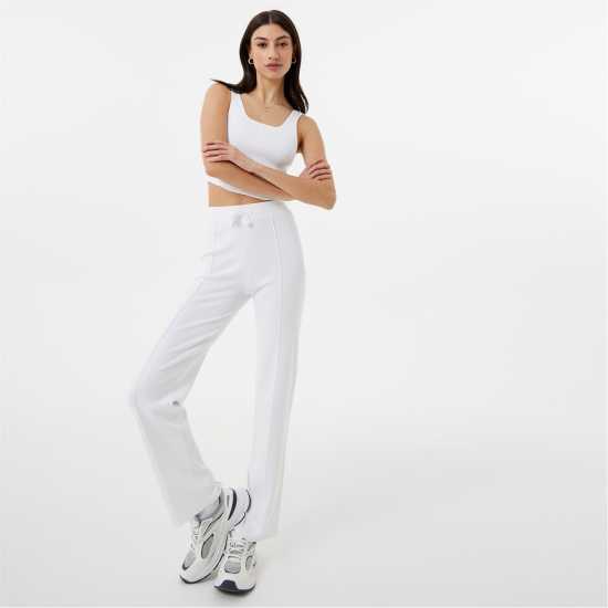 Jack Wills Knitted Pin Tuck Trouser White Дамски пуловери и жилетки