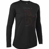 Fox Фланелка С Дълъг Ръкав Ranger Women Drirelease Long Sleeve Jersey Black Облекло за колоездене