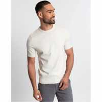 Threadbare Davenfield Knitted T-Shirt Светло бежово 