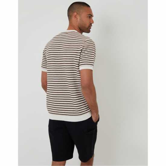 Threadbare Knitted T-Shirt Светло бежово Threadbare Knitted T-Shirt Светло бежово