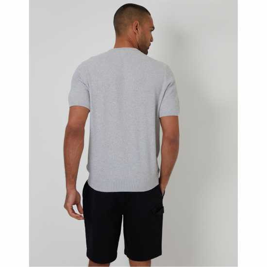 Threadbare Men's Welsh Knitted Top Светло сив марл 