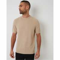 Threadbare Men's Welsh Knitted Top Бежово 