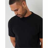 Threadbare Knitted T-Shirt Черно 