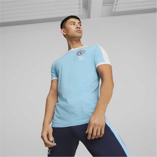 Puma Мъжка Риза Manchester City T7 T-Shirt Mens Light Blue Мъжки ризи