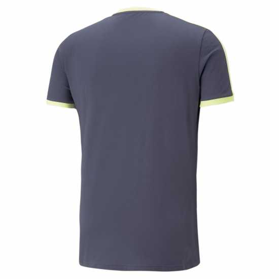 Puma Мъжка Риза Manchester City T7 T-Shirt Mens Navy/Yellow Мъжки ризи