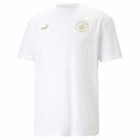 Puma Manchester City Cny Training T-Shirt Adults White/Gold Мъжки ризи