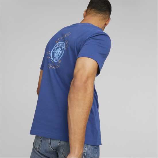 Puma Manchester City Cny Training T-Shirt Adults Blazing Blue - Мъжки ризи