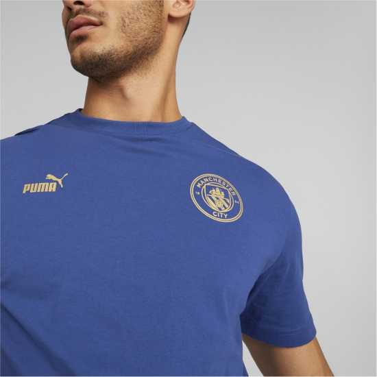 Puma Manchester City Cny Training T-Shirt Adults Blazing Blue - Мъжки ризи