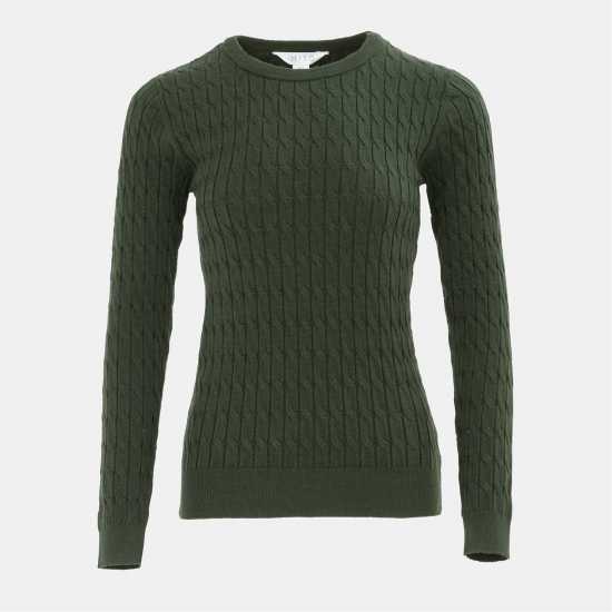 Miso Baby Cable Jumper Women Dark Green Miso Baby Cable Jumper Women Dark Green