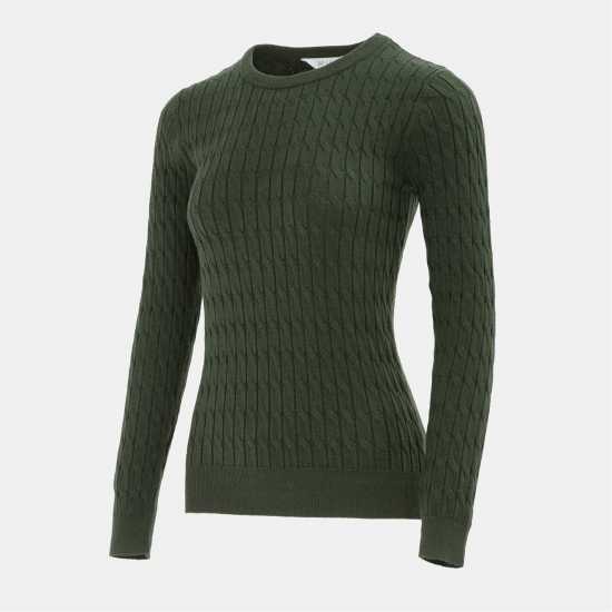 Miso Baby Cable Jumper Women Dark Green Miso Baby Cable Jumper Women Dark Green