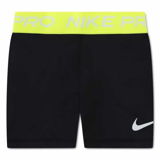 Nike Спортни Шорти Girls' Pro Performance Shorts Black/Volt 